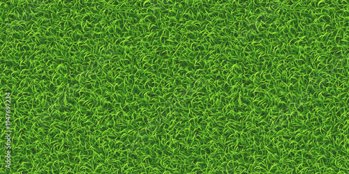 Grass seamless pattern. View from above. Vector eps10 illustration. Natural green lawn texture background for design and decoration. Top view.