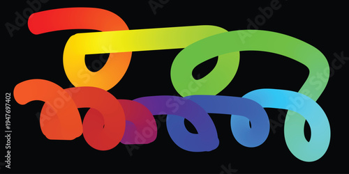 A colorful 3d illustration featuring a red and blue happy new year sign with bold text letters and a discount percentage symbol for a business sale