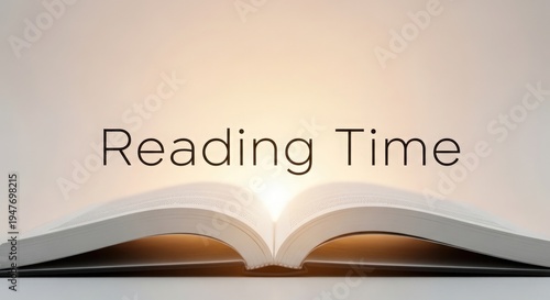 Open book with text reading Time illuminated by warm light words