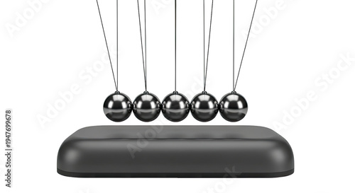 Newton's Cradle with Silver Balls