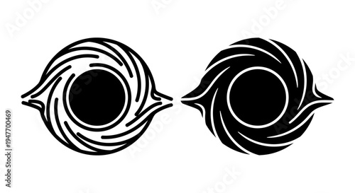 Black and white swirling eye makeup designs