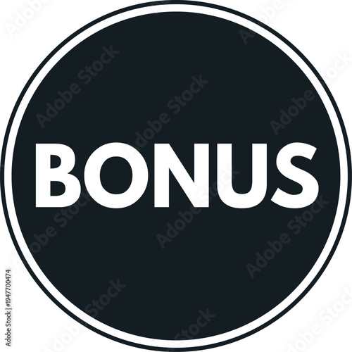 Bonus Circle Button Vector Illustration