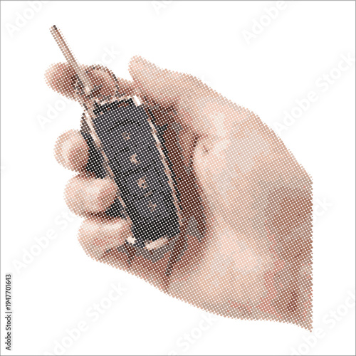Hand Holding Modern Car Remote Key for Vehicle Access and Security