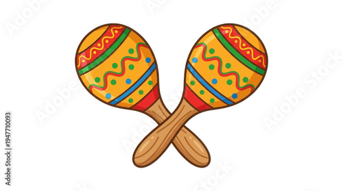 maracas music tool isolated in white