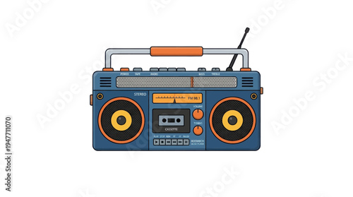 retro radio cassette player