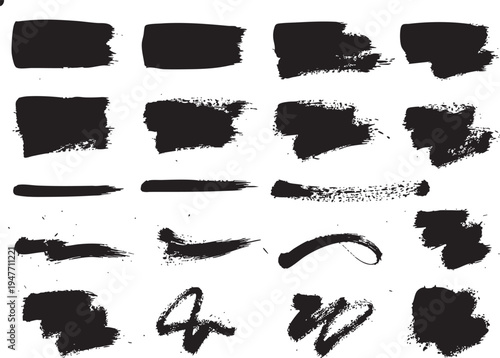 Paint Brush Strokes and Lipstick Swatches Collection