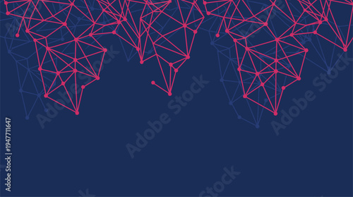 Abstract world map global network connection on dark blue background vector illustration