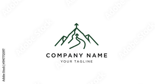 Mountain logo with company name template.
