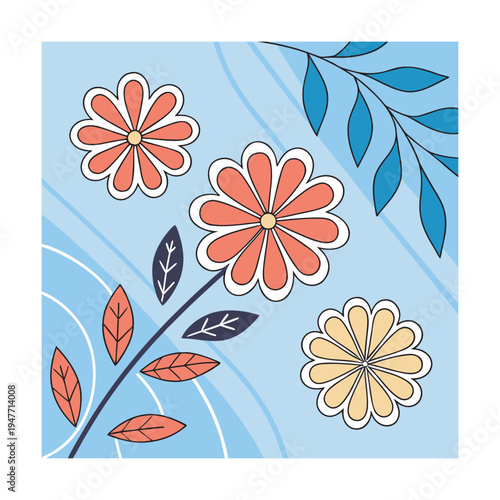 Creative Flat Illustration Collection with Abstract Backgrounds, People and Nature Elements