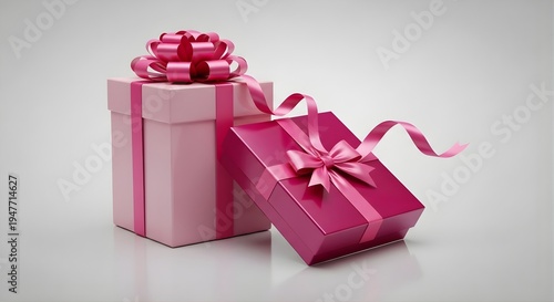 Beautiful pink gift boxes for mother's day celebration
