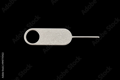 Quadro su tela Tool for eject SIM card phone isolated on white background