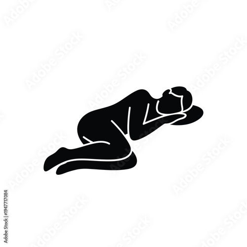 Person Lying Down Silhouette.