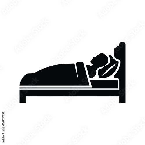 Person sleeping in bed icon 9.