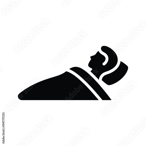 Person sleeping in bed icon 8.