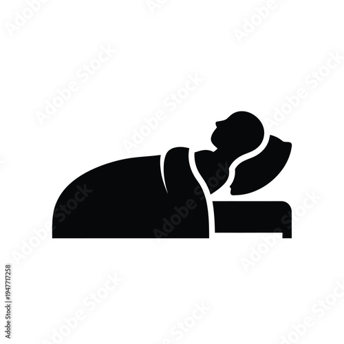 Person sleeping in bed icon 11.