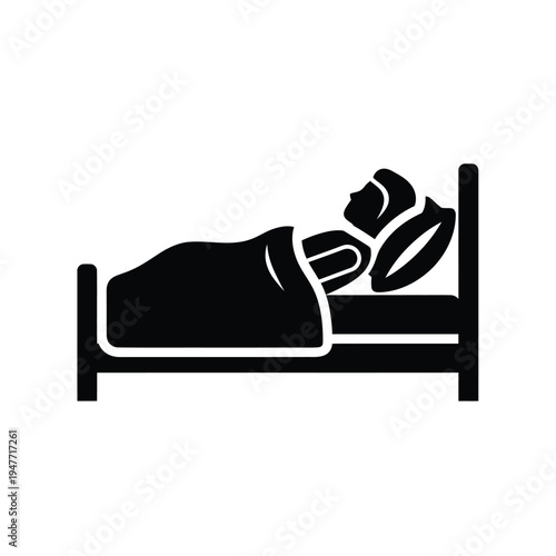 Person sleeping in bed icon 13.
