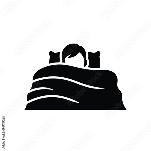 Person sleeping in bed icon 12.