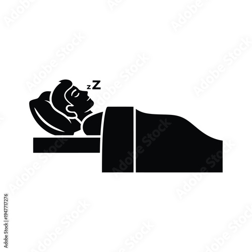 Person sleeping in bed icon 15.