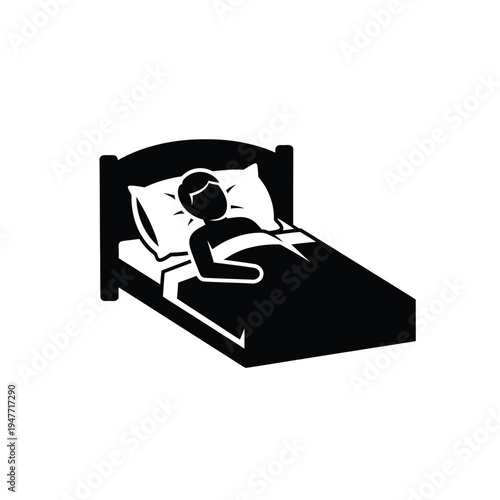 Person sleeping in bed icon 17.