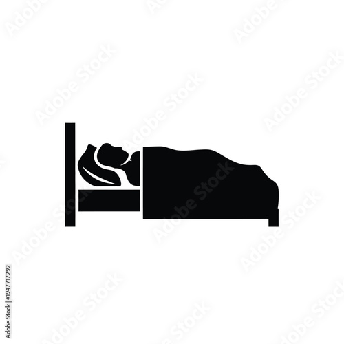 Person sleeping in bed icon 18.