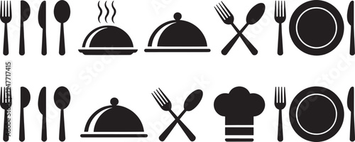 Restaurant table setting with plates and cutlery