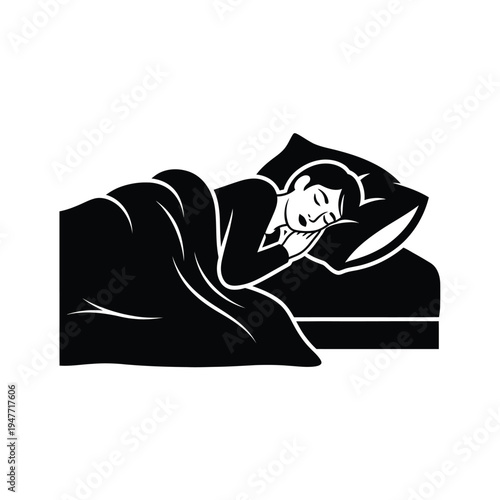 Person sleeping peacefully in bed 3.