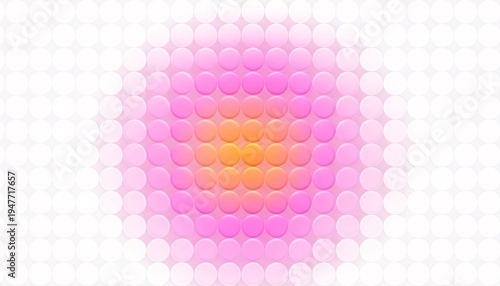 A vibrant and colorful abstract design featuring a gradient of pink and orange hues in a circular pattern