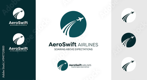 AeroSwift Airlines brand logo design.