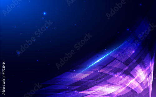 Abstract purple blue geometric light futuristic background.
