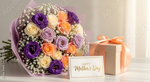 Beautiful mother's day bouquet and gift for mom's special day
