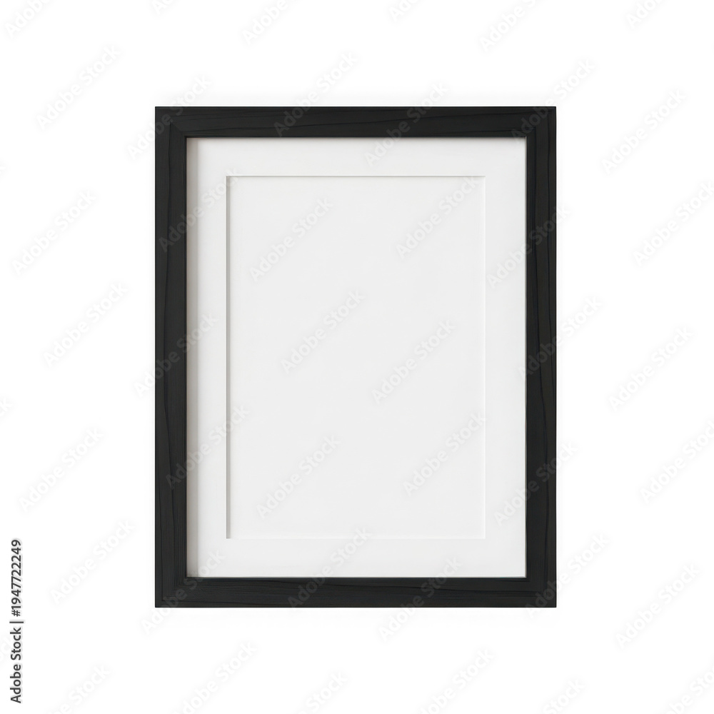 Fototapeta premium Minimalist empty picture frame outline icon design isolated on transparent background