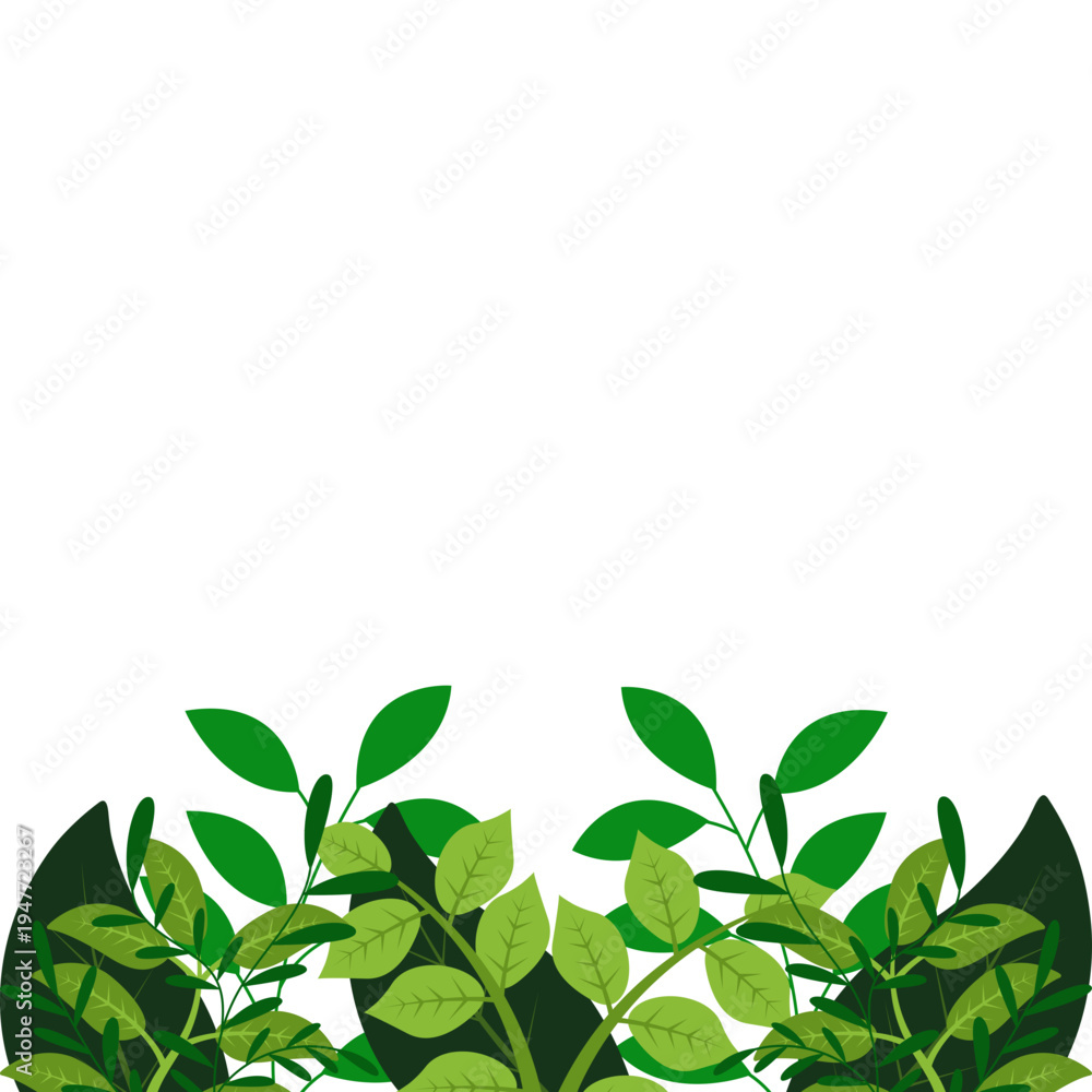 Fototapeta premium Forest Leaves Border