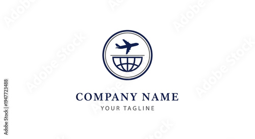 Airline company logo template design.