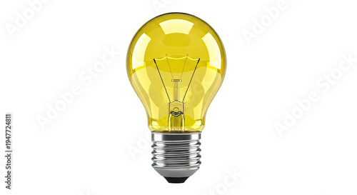 Yellow Incandescent Light Bulb