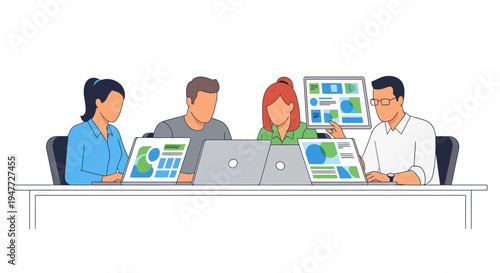 Team Collaboration Meeting Discussing Project Strategy.