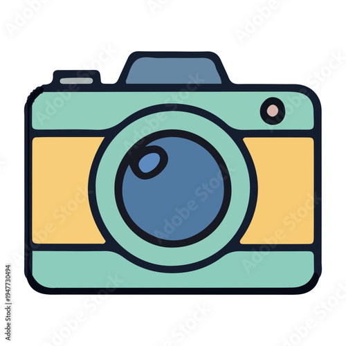 Cute Camera Icon Illustration