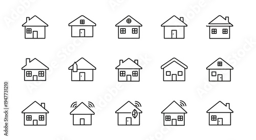 Hand-Drawn House Icons: Real Estate, Home, Smart Home, and More