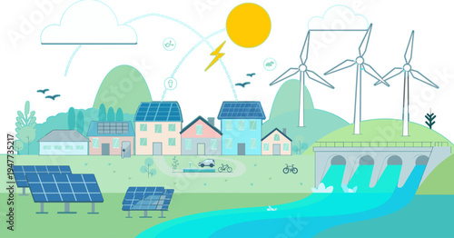 Sustainability Report Illustration