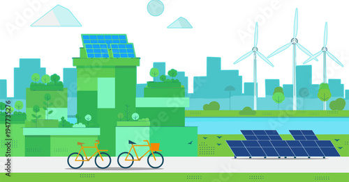 Sustainability Report Illustration