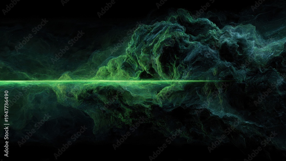 Fototapeta premium Mystical Green Abstract Landscape