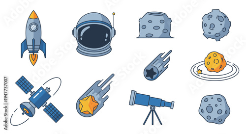 Space Exploration Rocket and Equipment.