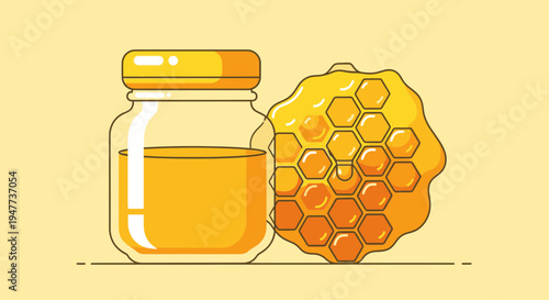 Honey in a glass jar 9.