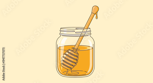 Honey in a glass jar 6.