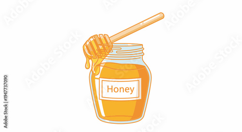 Honey in a glass jar 19.