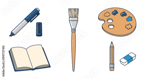 Stationery and art supplies collection 3.