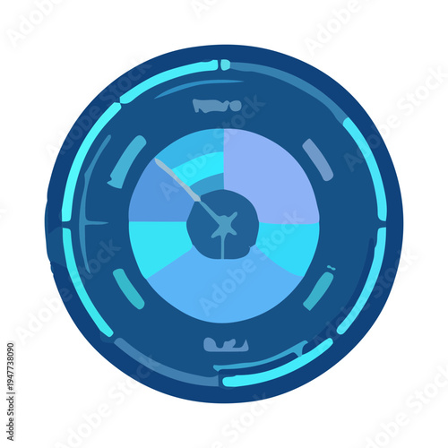 Futuristic HUD Gauge Icon