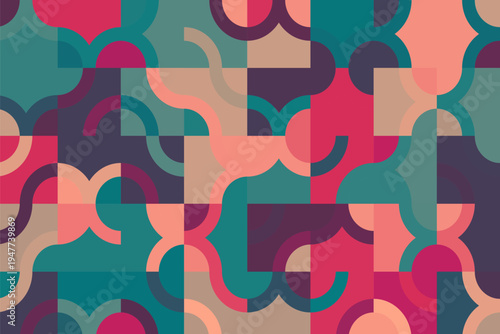 Colorful Abstract Geometric Shapes Background