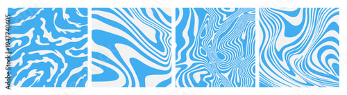 Milk splash vector pattern. Abstract ripple wave texture Collection. Liquid water background.