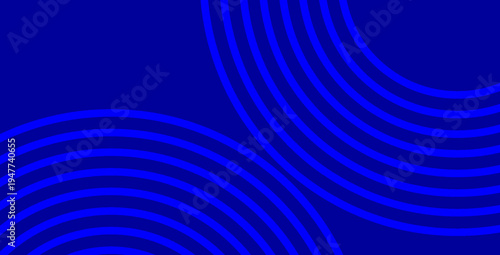 Futuristic Blue Ripple Design: A deep navy background featuring vibrant electric blue concentric arcs, creating a high-tech, digital pulse effect.