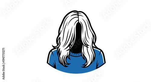 Stylized illustration of a person with a black silhouette for a face